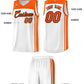Custom White Orange Classic Sets Sports Uniform Basketball Jersey Limited