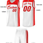 Custom White Red Classic Sets Sports Uniform Basketball Jersey Limited