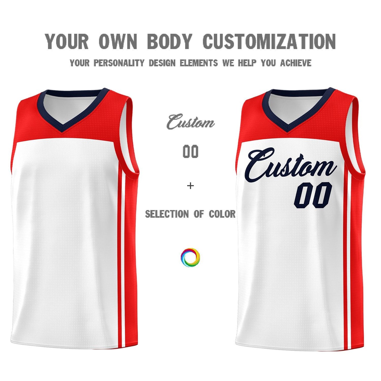 Custom White Navy Classic Sets Sports Uniform Basketball Jersey Limited