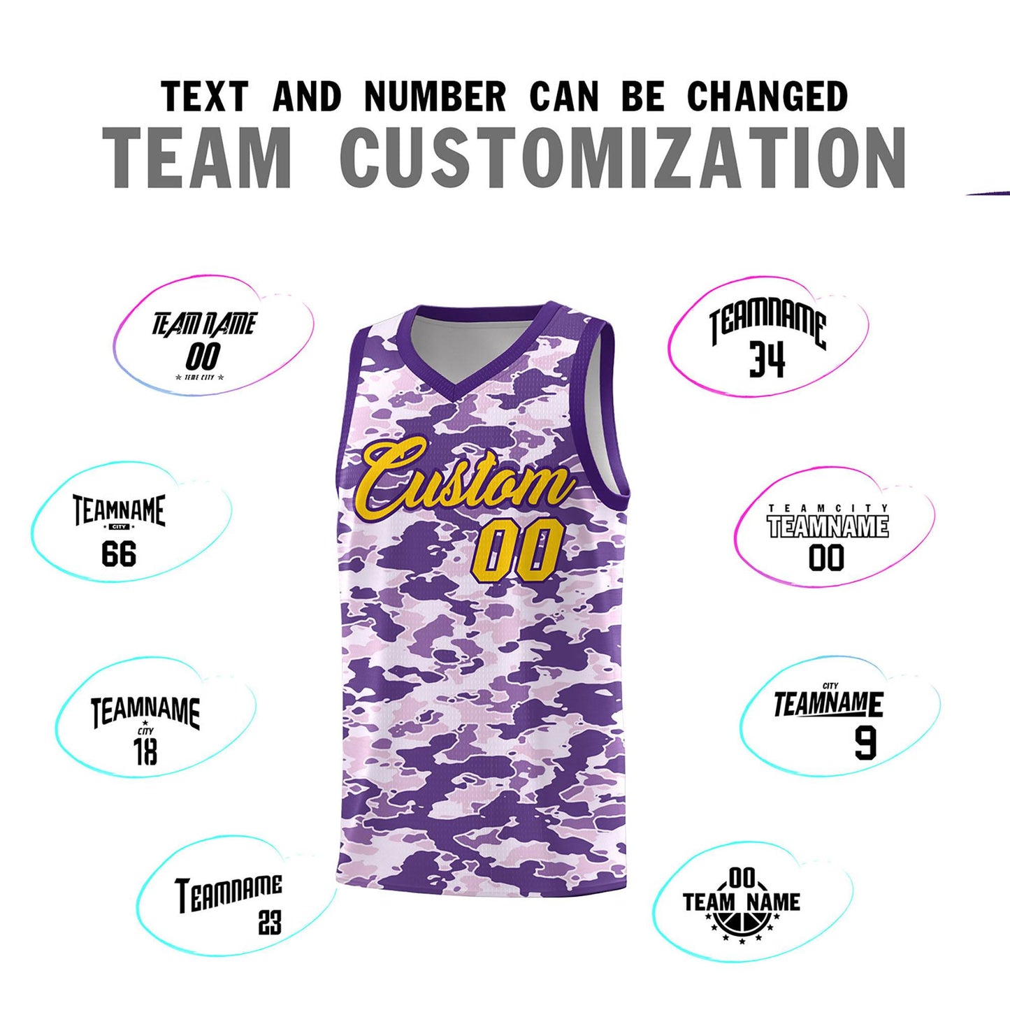 Custom Personalized Camo Sets Sports Uniform Basketball Jersey Limited