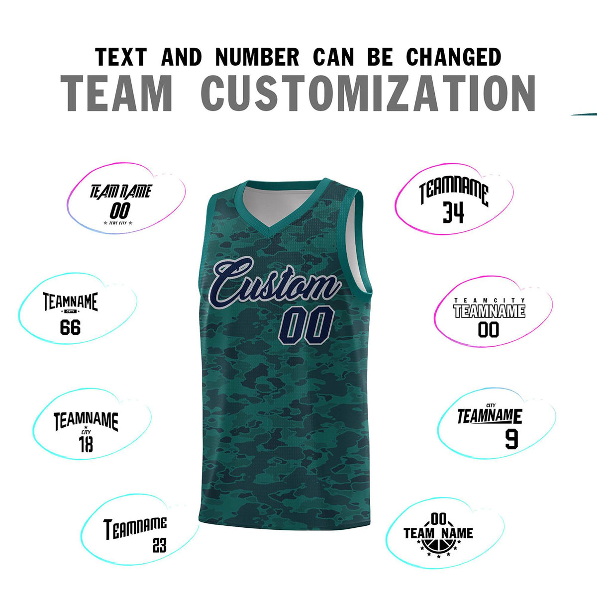 Custom Personalized Camo Sets Sports Uniform Basketball Jersey Limited