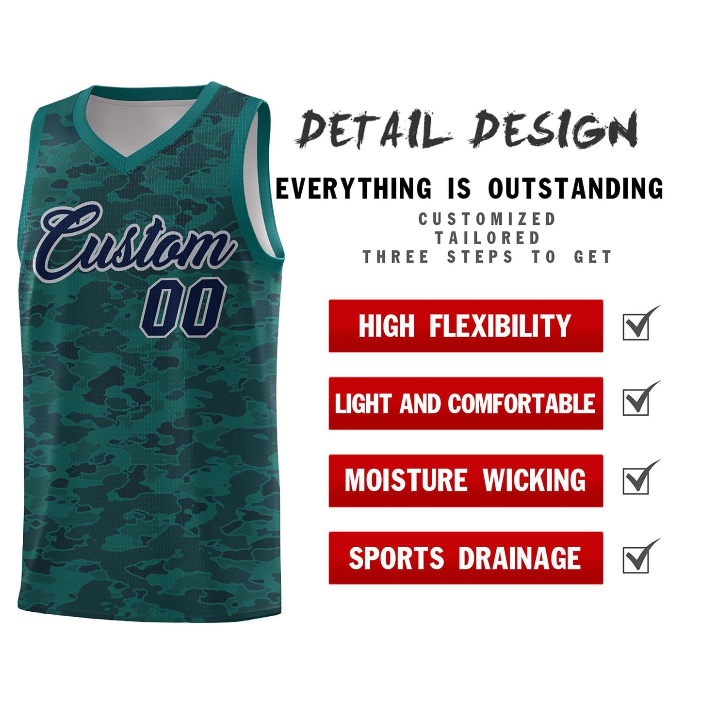 Custom Personalized Camo Sets Sports Uniform Basketball Jersey Limited
