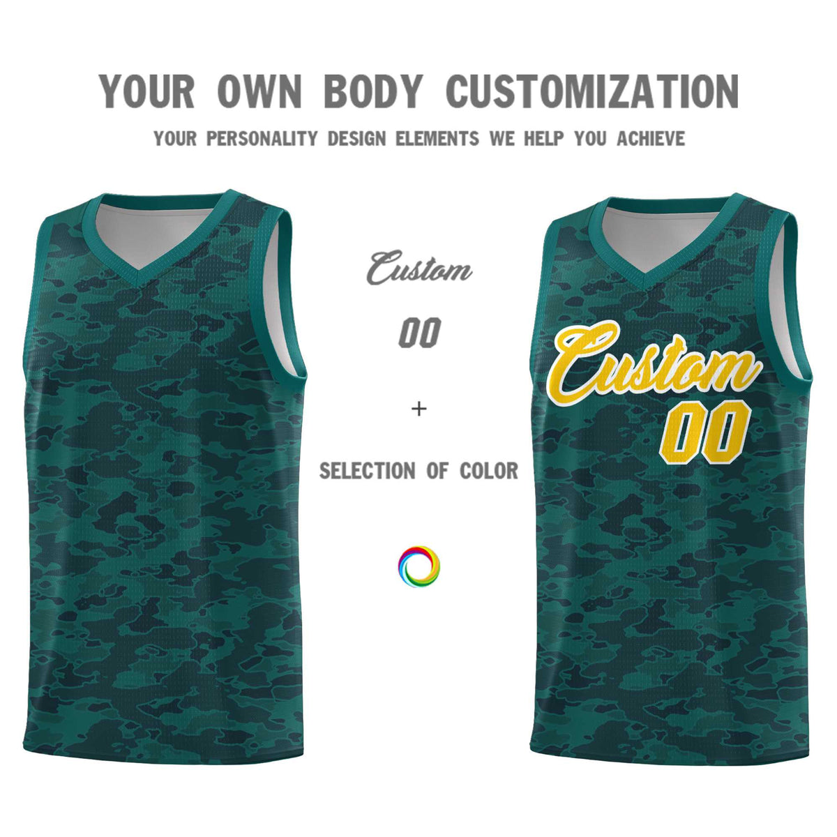 Custom Personalized Camo Sets Sports Uniform Basketball Jersey Limited