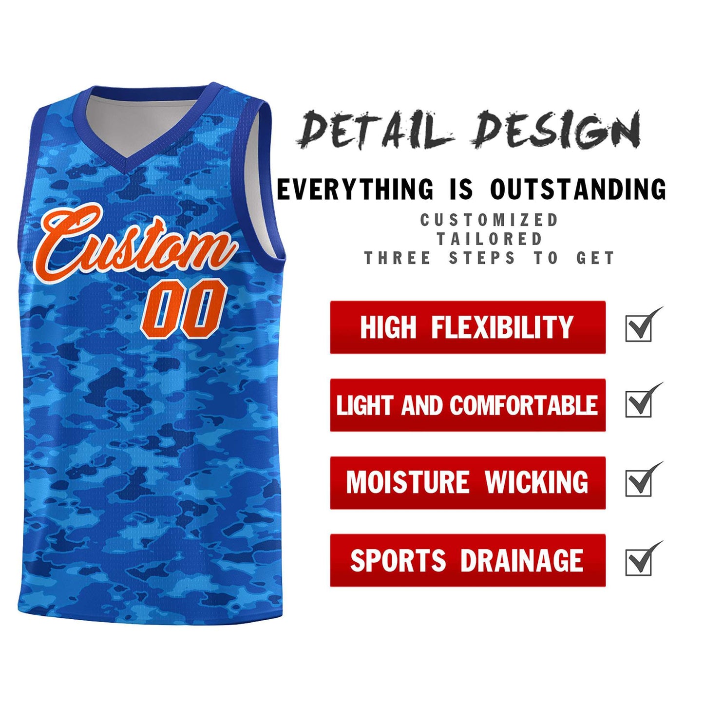 Custom Personalized Camo Sets Sports Uniform Basketball Jersey Limited