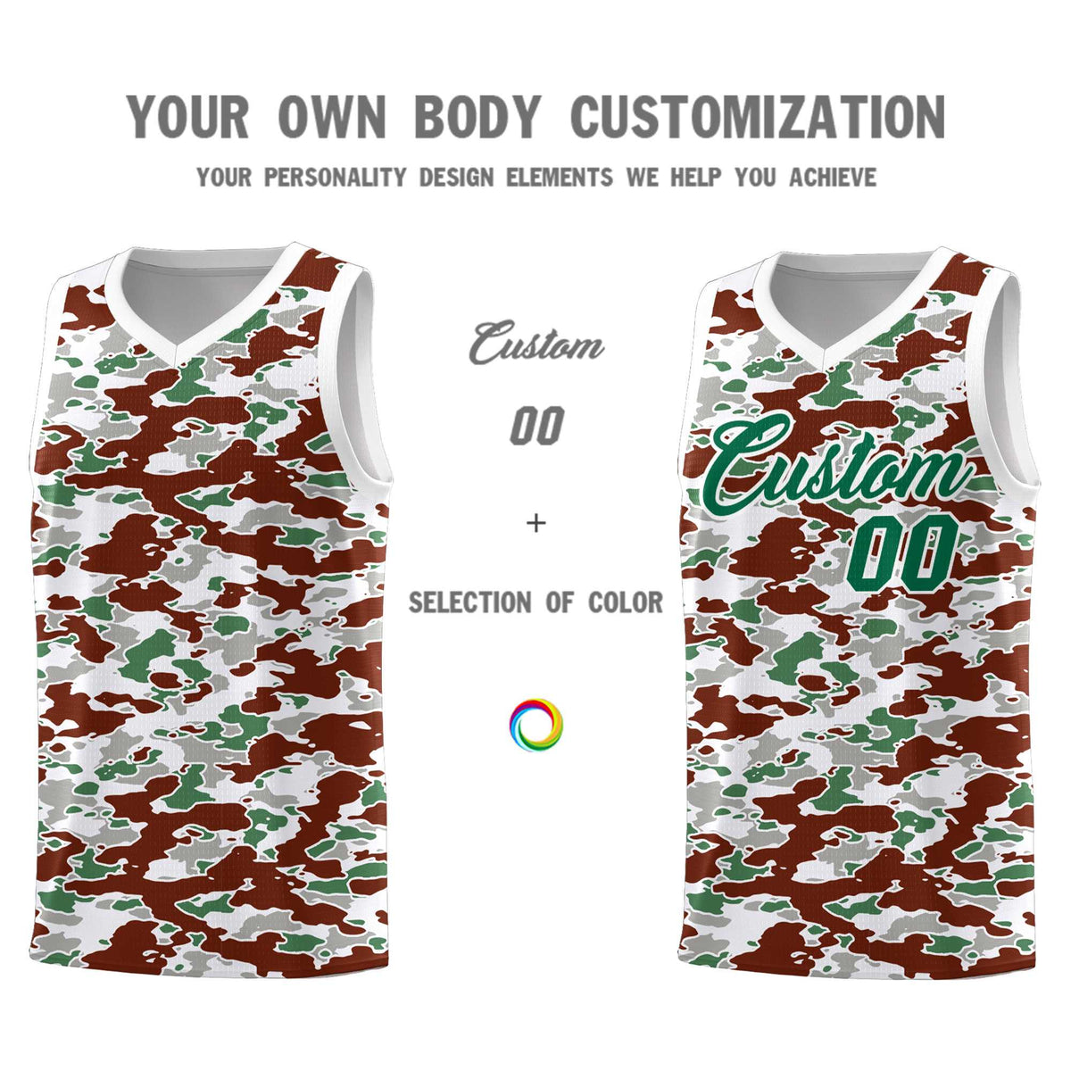 Custom Personalized Camo Sets Sports Uniform Basketball Jersey Limited