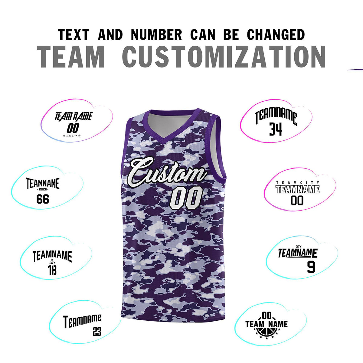 Custom Personalized Camo Sets Sports Uniform Basketball Jersey Limited