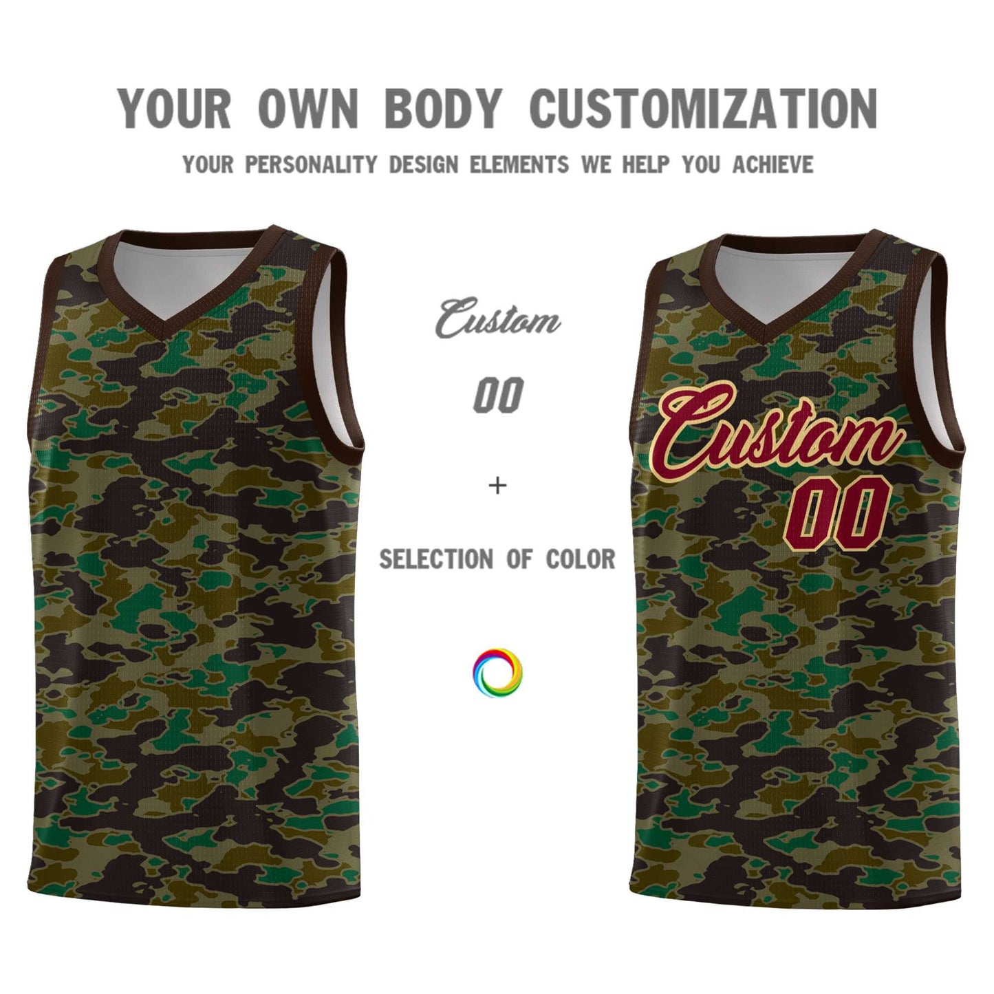 Custom Personalized Camo Sets Sports Uniform Basketball Jersey Limited