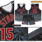 Custom Navy Crimson Gradient Star Graffiti Pattern Sports Uniform Basketball Jersey Limited
