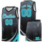 Custom Dark Gray Black Gradient Star Graffiti Pattern Sports Uniform Basketball Jersey
