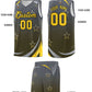Custom Dark Gray Olive Gradient Star Graffiti Pattern Sports Uniform Basketball Jersey Limited
