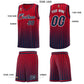 Custom Red Navy Gradient Fashion Sets Sports Stripe Uniform Basketball Jersey Limited