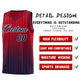 Custom Red Navy Gradient Fashion Sets Sports Stripe Uniform Basketball Jersey Limited