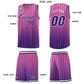 Custom Pink Purple Gradient Fashion Sets Sports Stripe Uniform Basketball Jersey Limited