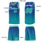 Custom Royal Bright Green Gradient Fashion Sets Sports Stripe Uniform Basketball Jersey Limited