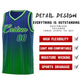 Custom Royal Green Gradient Fashion Sets Sports Stripe Uniform Basketball Jersey Limited