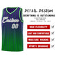Custom Purple Green Gradient Fashion Sets Sports Stripe Uniform Basketball Jersey Limited