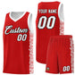 Custom Red White Personalized Indians Pattern Sets Sports Uniform Basketball Jersey