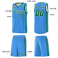 Custom Powder Blue Kelly Green Personalized Indians Pattern Sets Sports Uniform Basketball Jersey Limited