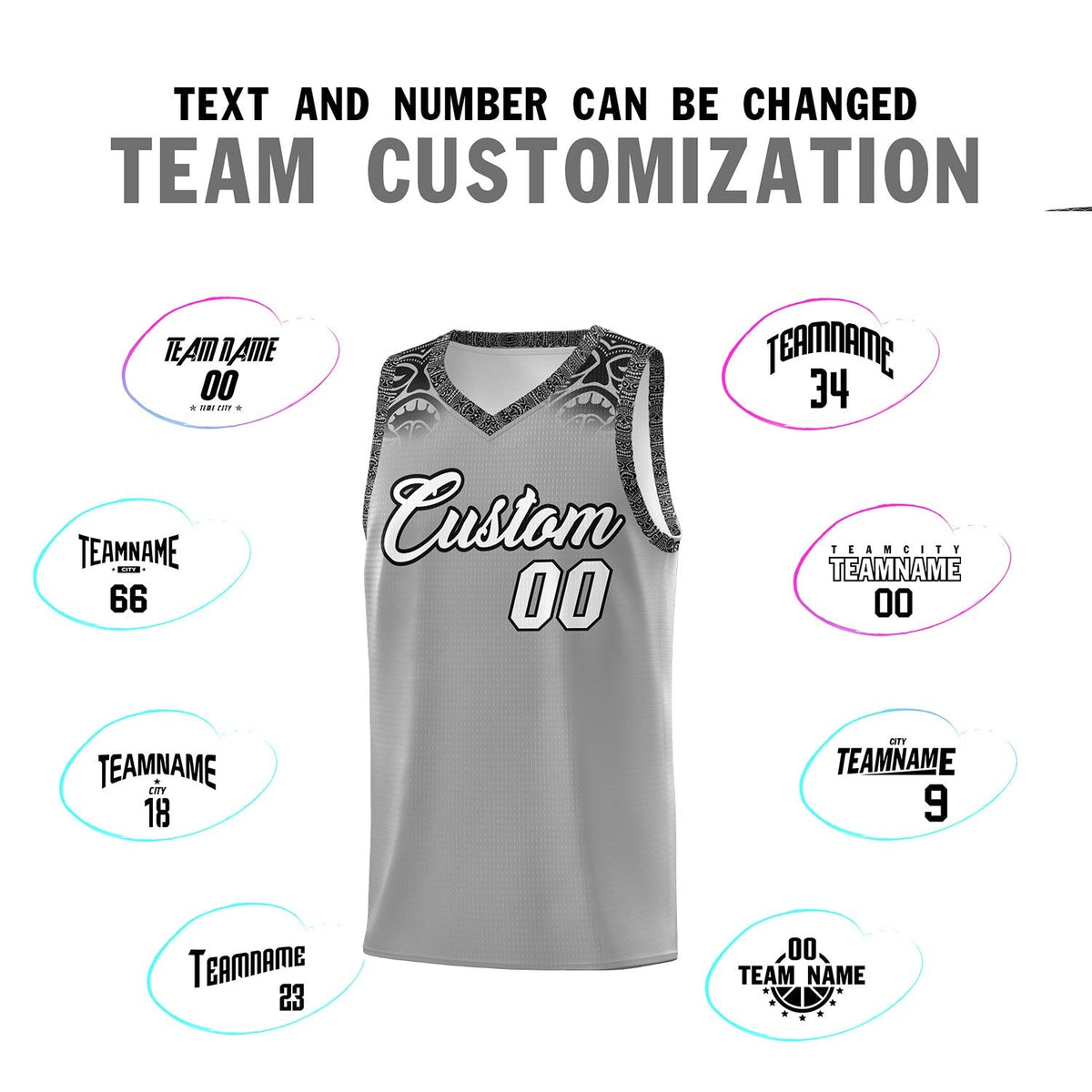 Custom Dark Gray Black Personalized Indians Print Sets Sports Uniform Basketball Jersey Limited