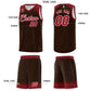 Custom Brown Red Personalized Indians Print Sets Sports Uniform Basketball Jersey Limited