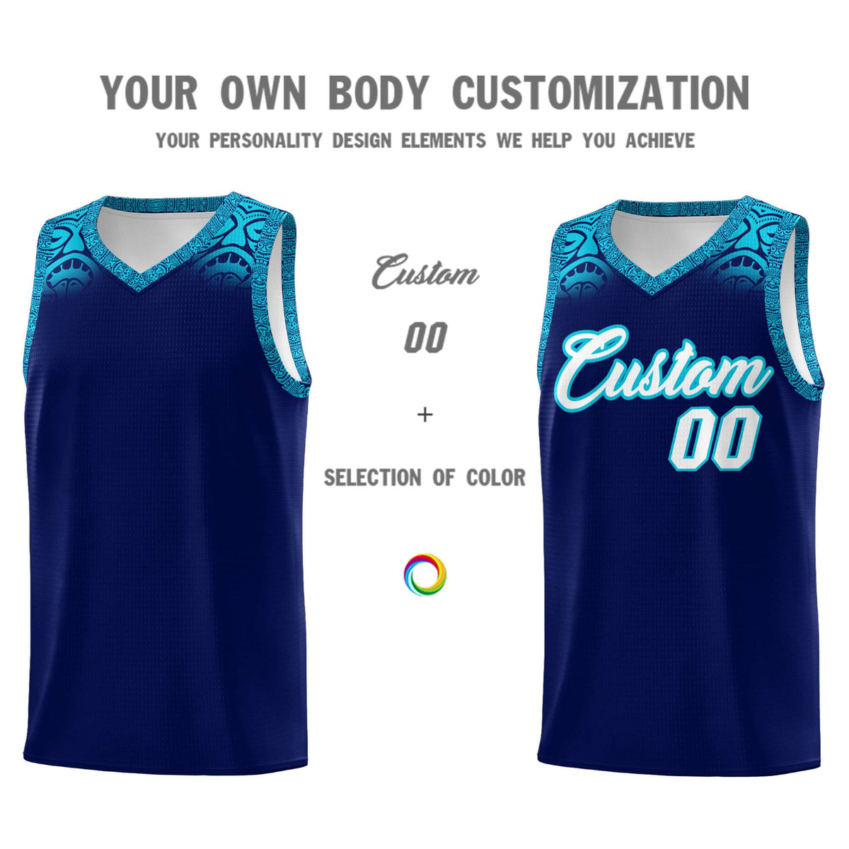 Custom Royal Sky Blue Personalized Indians Print Sets Sports Uniform Basketball Jersey Limited