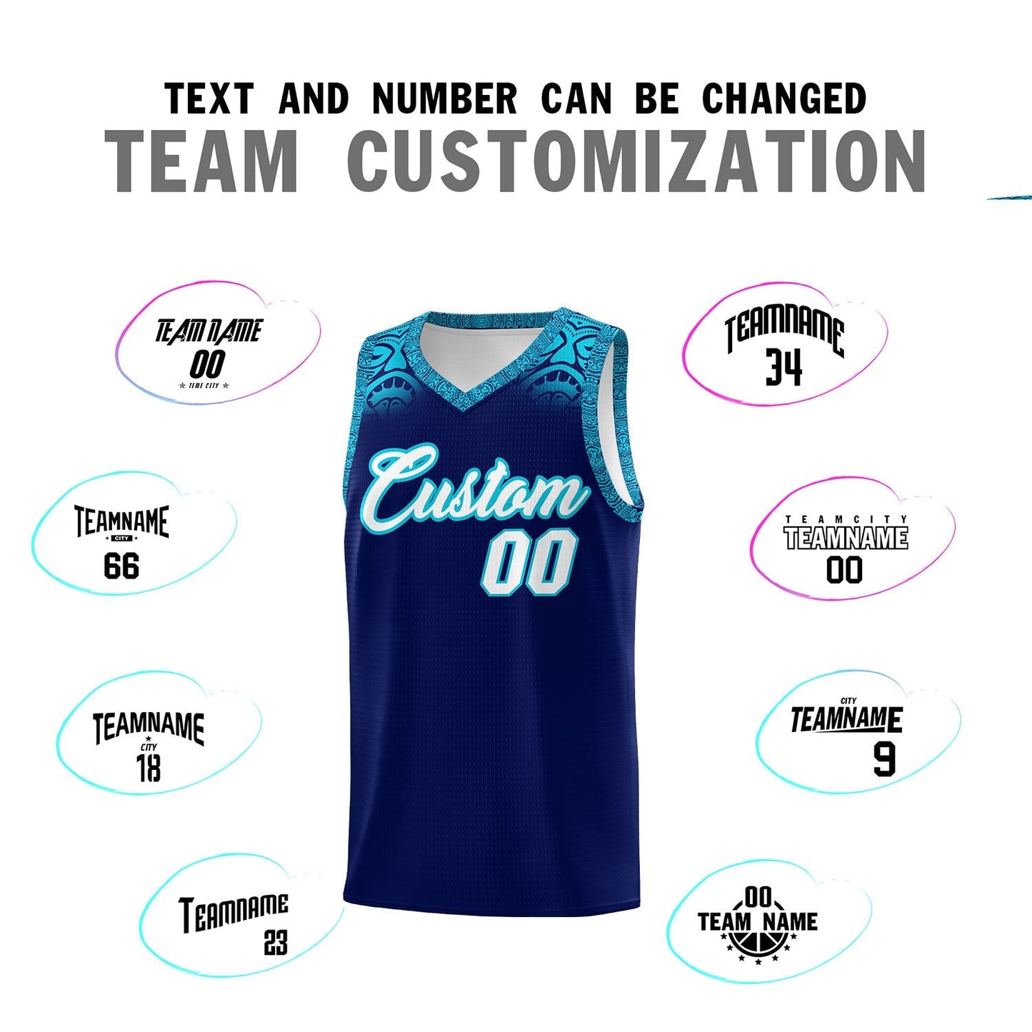 Custom Royal Sky Blue Personalized Indians Print Sets Sports Uniform Basketball Jersey Limited