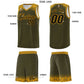 Custom Olive Yellow Personalized Indians Print Sets Sports Uniform Basketball Jersey Limited