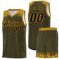 Custom Olive Yellow Personalized Indians Print Sets Sports Uniform Basketball Jersey