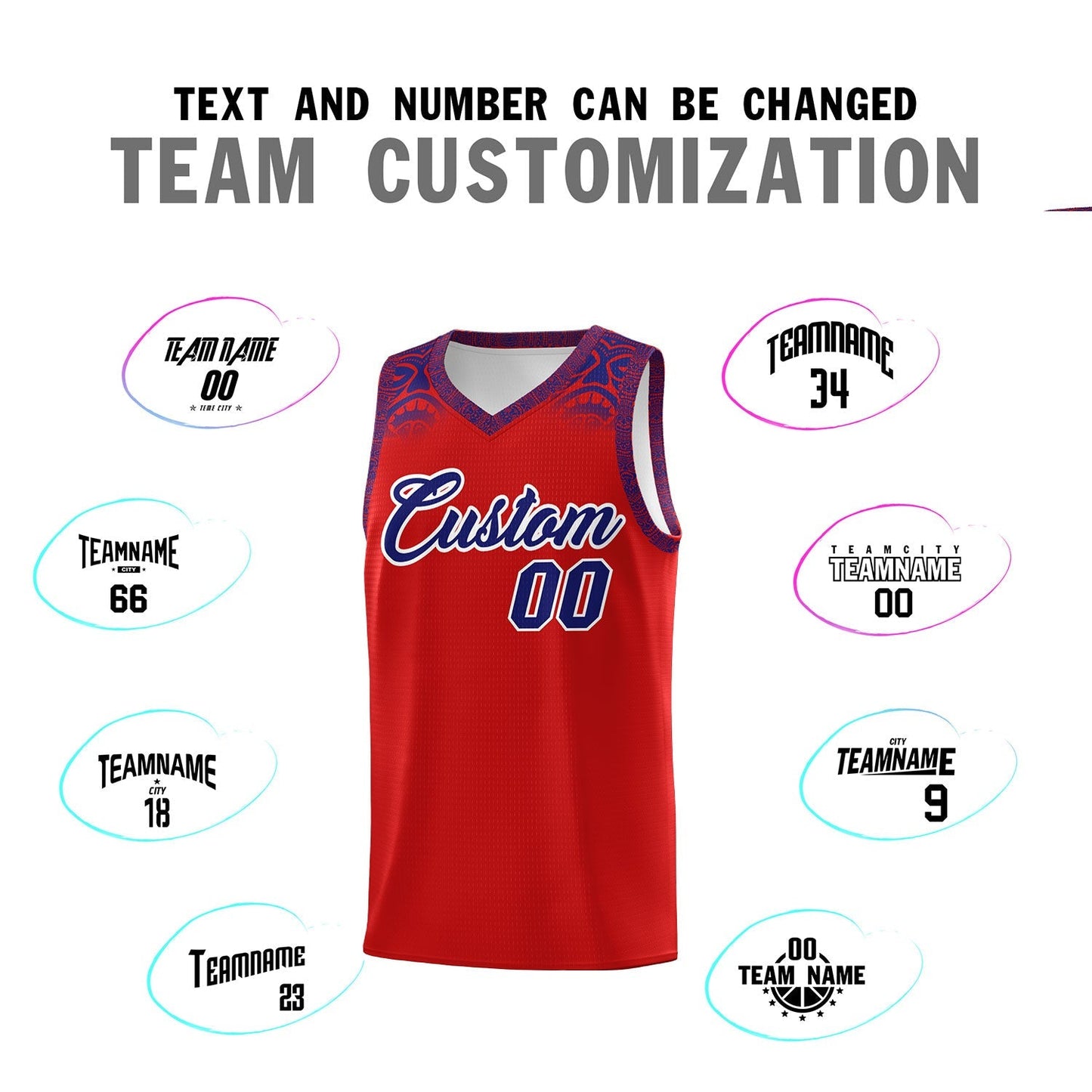 Custom Red Purple Personalized Indians Print Sets Sports Uniform Basketball Jersey Limited