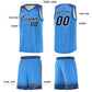 Custom Powder Blue Black Personalized Indians Print Sets Sports Uniform Basketball Jersey Limited