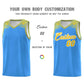 Custom Powder Blue Gold Personalized Indians Print Sets Sports Uniform Basketball Jersey Limited