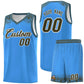 Custom Powder Blue Olive Personalized Indians Print Sets Sports Uniform Basketball Jersey