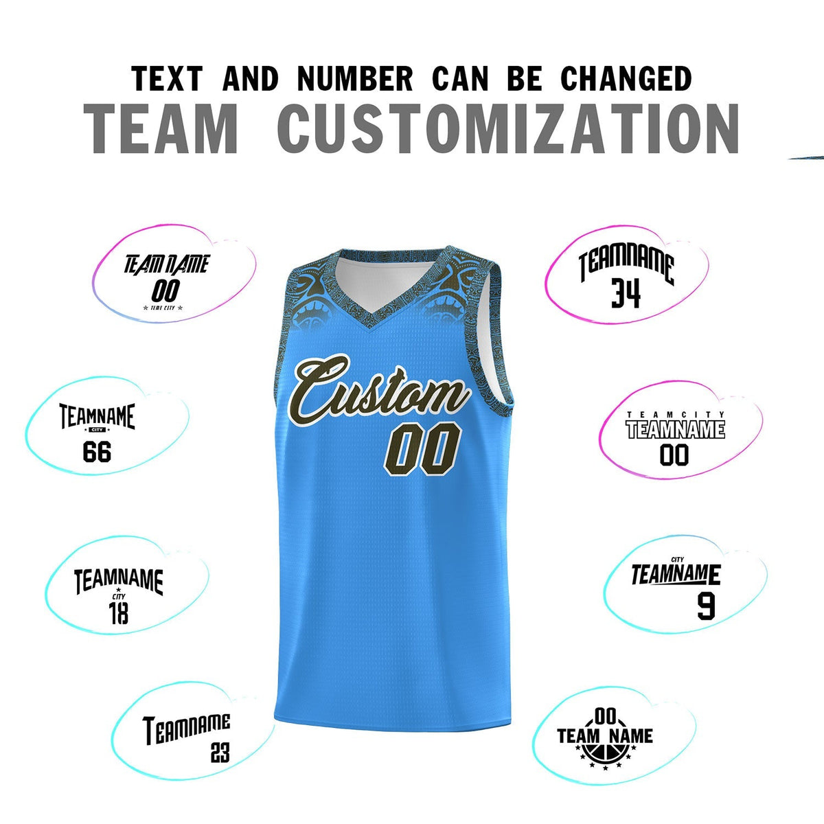 Custom Powder Blue Olive Personalized Indians Print Sets Sports Uniform Basketball Jersey Limited