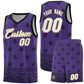 Custom Purple Black Personalized Cashew Pattern Sports Uniform Basketball Jersey