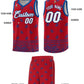 Custom Red Royal Personalized Cashew Pattern Sports Uniform Basketball Jersey Limited