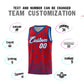Custom Red Royal Personalized Cashew Pattern Sports Uniform Basketball Jersey Limited