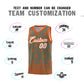 Custom Olive Orange Personalized Cashew Pattern Sports Uniform Basketball Jersey Limited