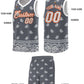 Custom Dark Gray White Personalized Cashew Pattern Sports Uniform Basketball Jersey Limited