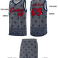 Custom Dark Gray Navy Personalized Cashew Pattern Sports Uniform Basketball Jersey Limited