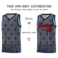 Custom Dark Gray Navy Personalized Cashew Pattern Sports Uniform Basketball Jersey Limited