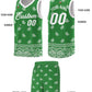 Custom Teal White Personalized Cashew Pattern Sports Uniform Basketball Jersey Limited