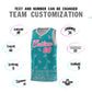 Custom Aqua Gray Personalized Cashew Pattern Sports Uniform Basketball Jersey Limited