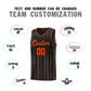 Custom Black Orange Vertical Striped Pattern Sports Uniform Basketball Jersey Limited