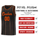 Custom Black Orange Vertical Striped Pattern Sports Uniform Basketball Jersey Limited