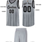 Custom Gray Black Vertical Striped Pattern Sports Uniform Basketball Jersey Limited