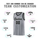 Custom Gray Black Vertical Striped Pattern Sports Uniform Basketball Jersey Limited