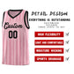Custom Light Pink Black Vertical Striped Pattern Sports Uniform Basketball Jersey Limited