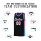Custom Black Powder Blue-Pink Gradient Fashion Sports Uniform Basketball Jersey Limited