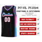 Custom Black Powder Blue-Pink Gradient Fashion Sports Uniform Basketball Jersey Limited