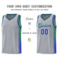 Custom Gray Kelly Green-Royal Gradient Fashion Sports Uniform Basketball Jersey Limited